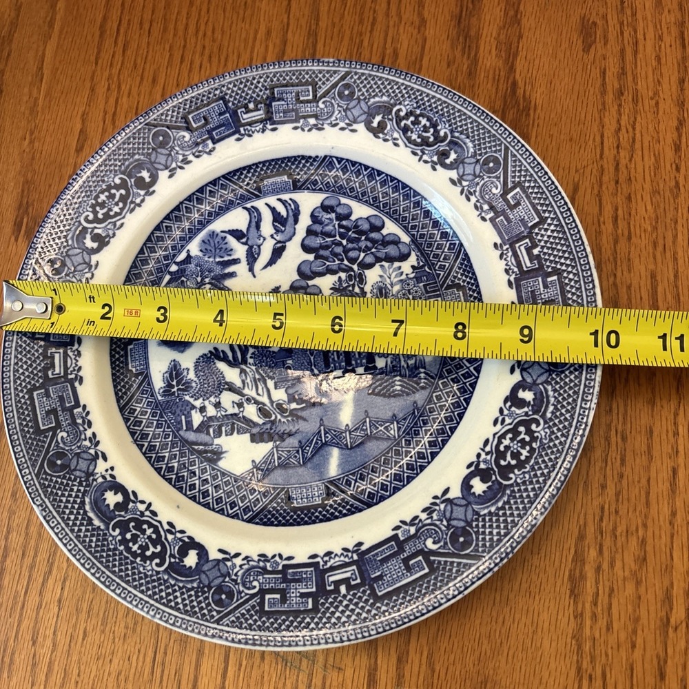 John Steventon & Sons Burslem England Willow Royal Venton Ware 10" Dinner Plate - Picture 2 of 5